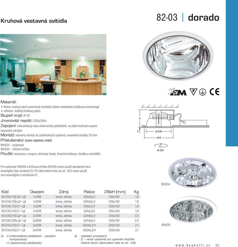 turborastr 99-835 křížová mřížka Použití: restaurace, recepce, obchody, hotely, finanční instituce, chodby a schodiště Pro turborastr 99-834 a křížovou mřížku 99-835 nutno použít standardní verzi