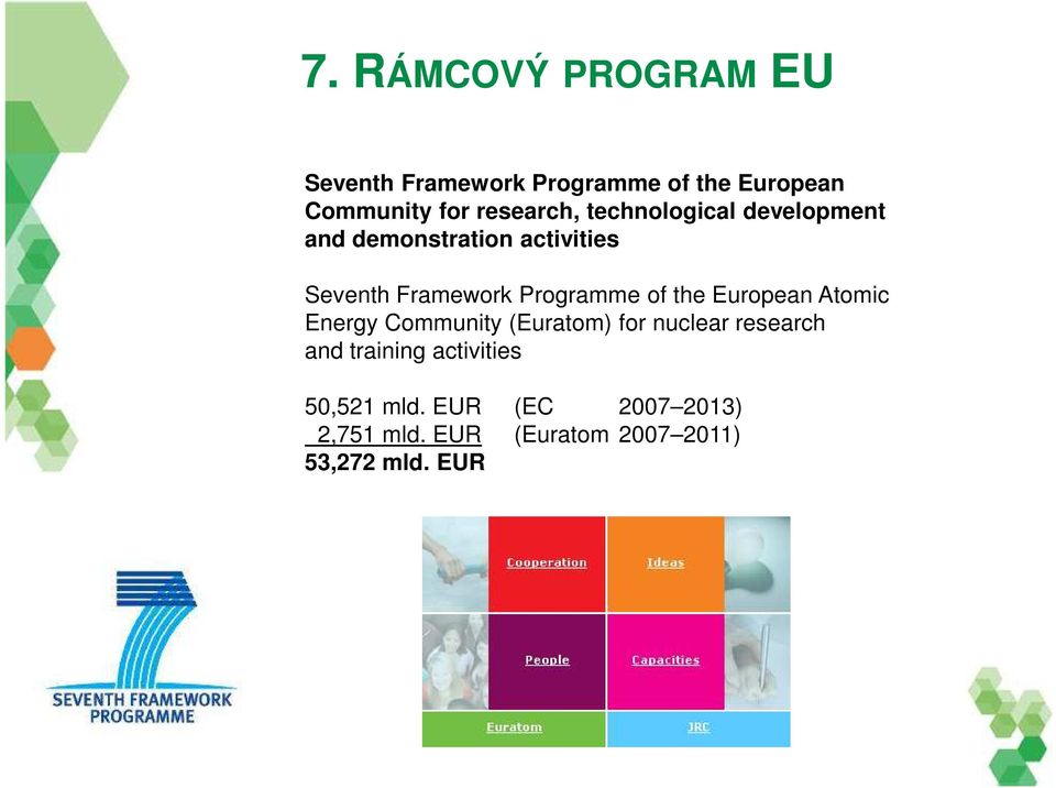 European Atomic Energy Community (Euratom) for nuclear research and training activities 50,521