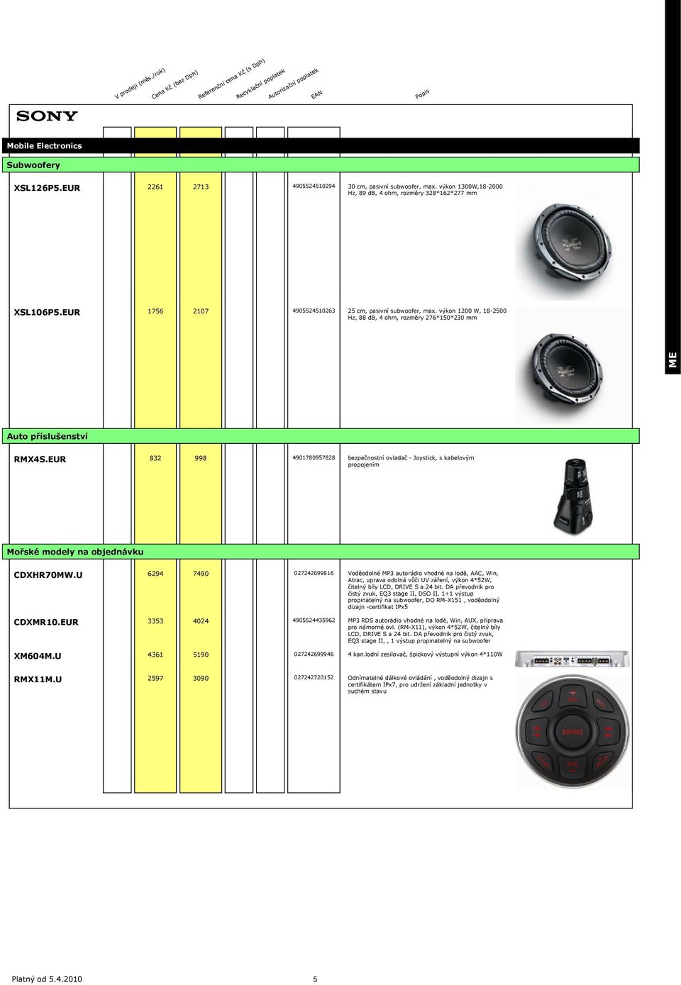 EUR 832 998 4901780957828 bezpečnostní ovladač - Joystick, s kabelovým propojením Mořské modely na objednávku CDXHR70MW.