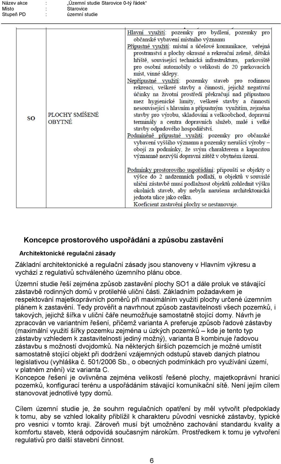 Základním požadavkem je respektování majetkoprávních poměrů při maximálním využití plochy určené územním plánem k zastavění.