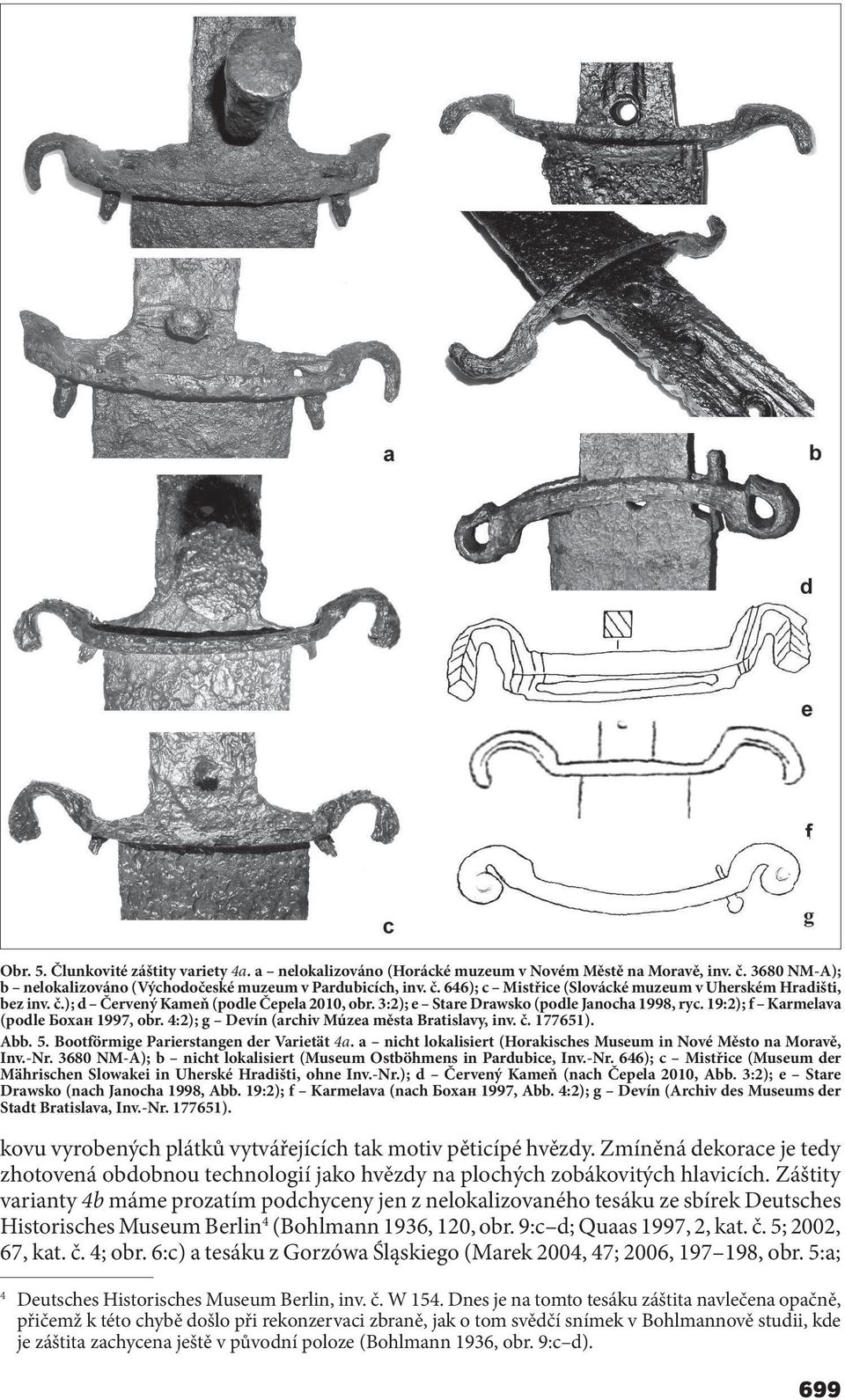 Abb. 5. Bootförmige Parierstangen der Varietät 4a. a nicht lokalisiert (Horakisches Museum in Nové Město na Moravě, Inv.-Nr.