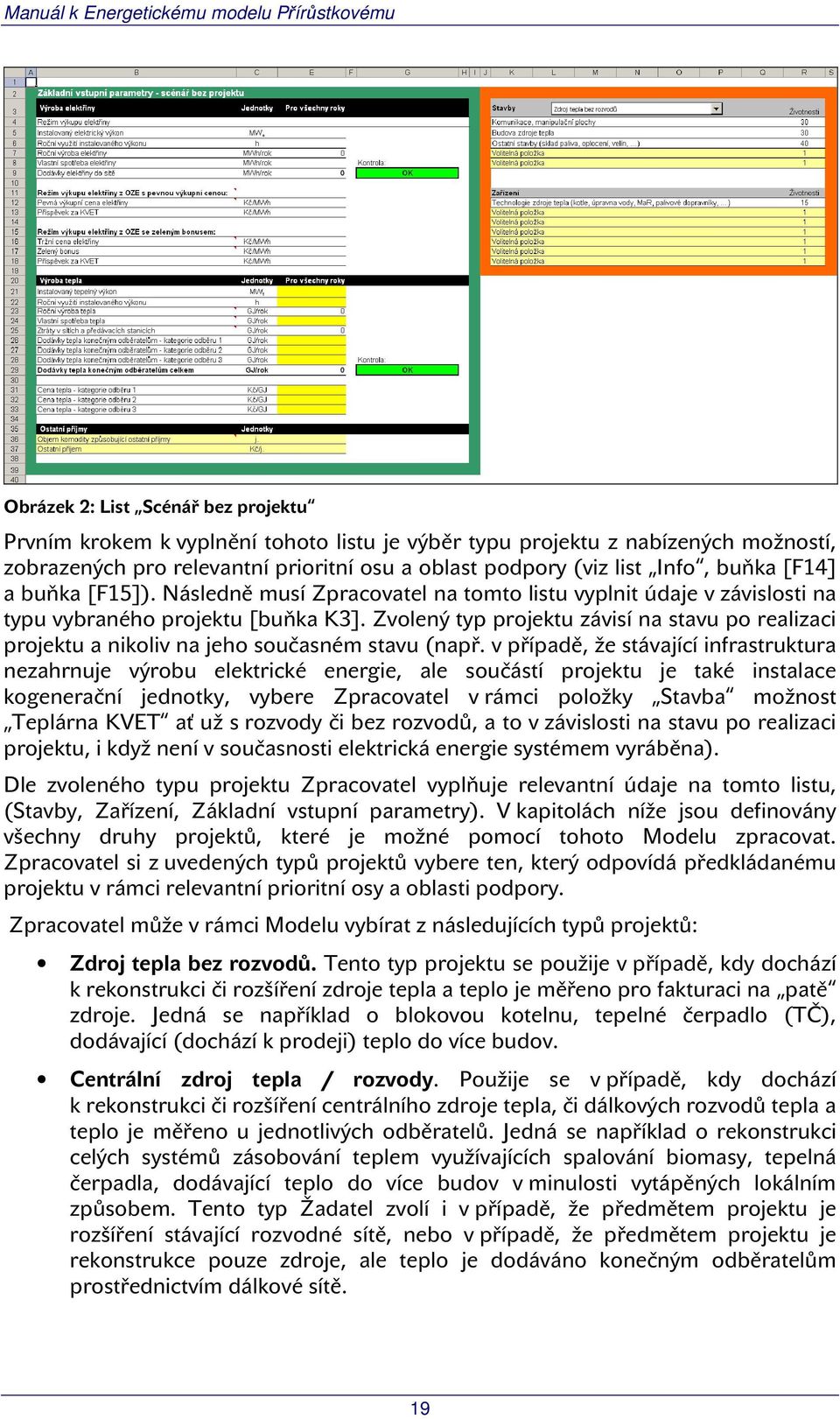 Zvolený typ projektu závisí na stavu po realizaci projektu a nikoliv na jeho současném stavu (např.