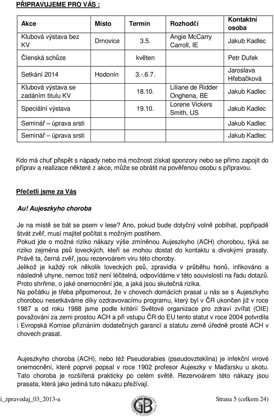 Speciální výstava 19.10.