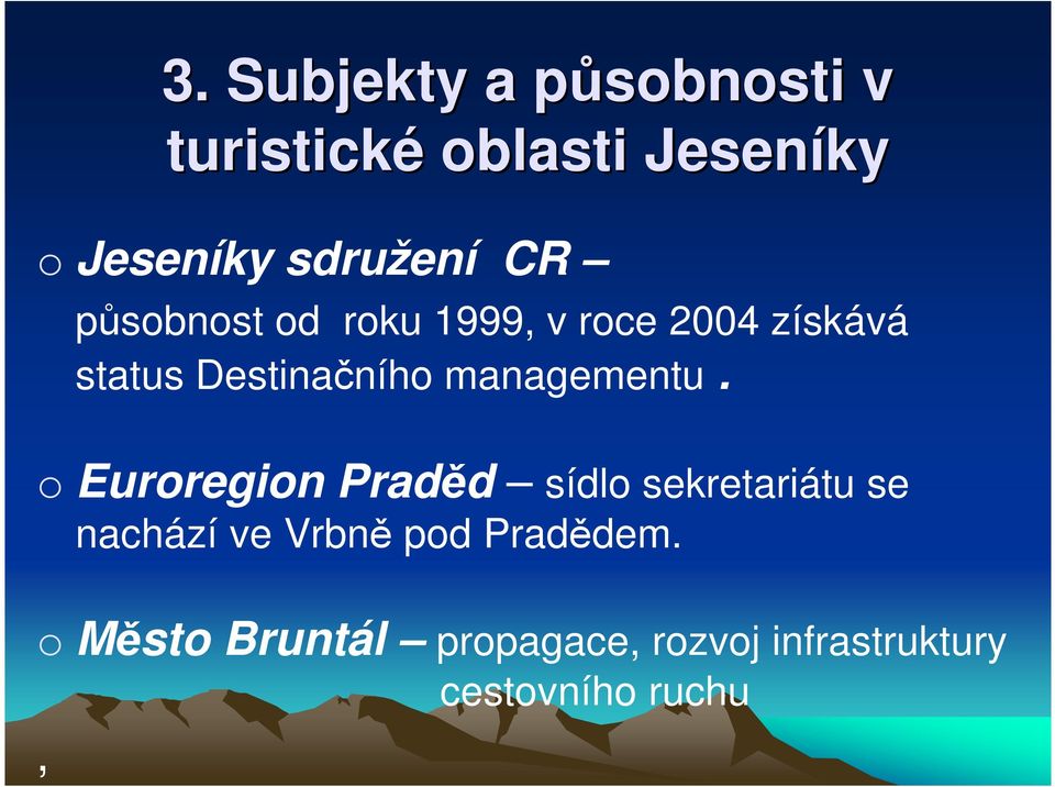 Destinačníh managementu.