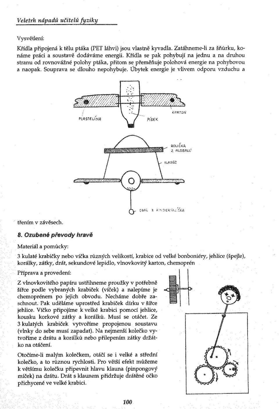 Úbytek energie je vlivem odporu vzduchu a ROllCKA ROLICKA.2. ALOBALU ALOBRLU VU\SEC třením v závěsech. 8.