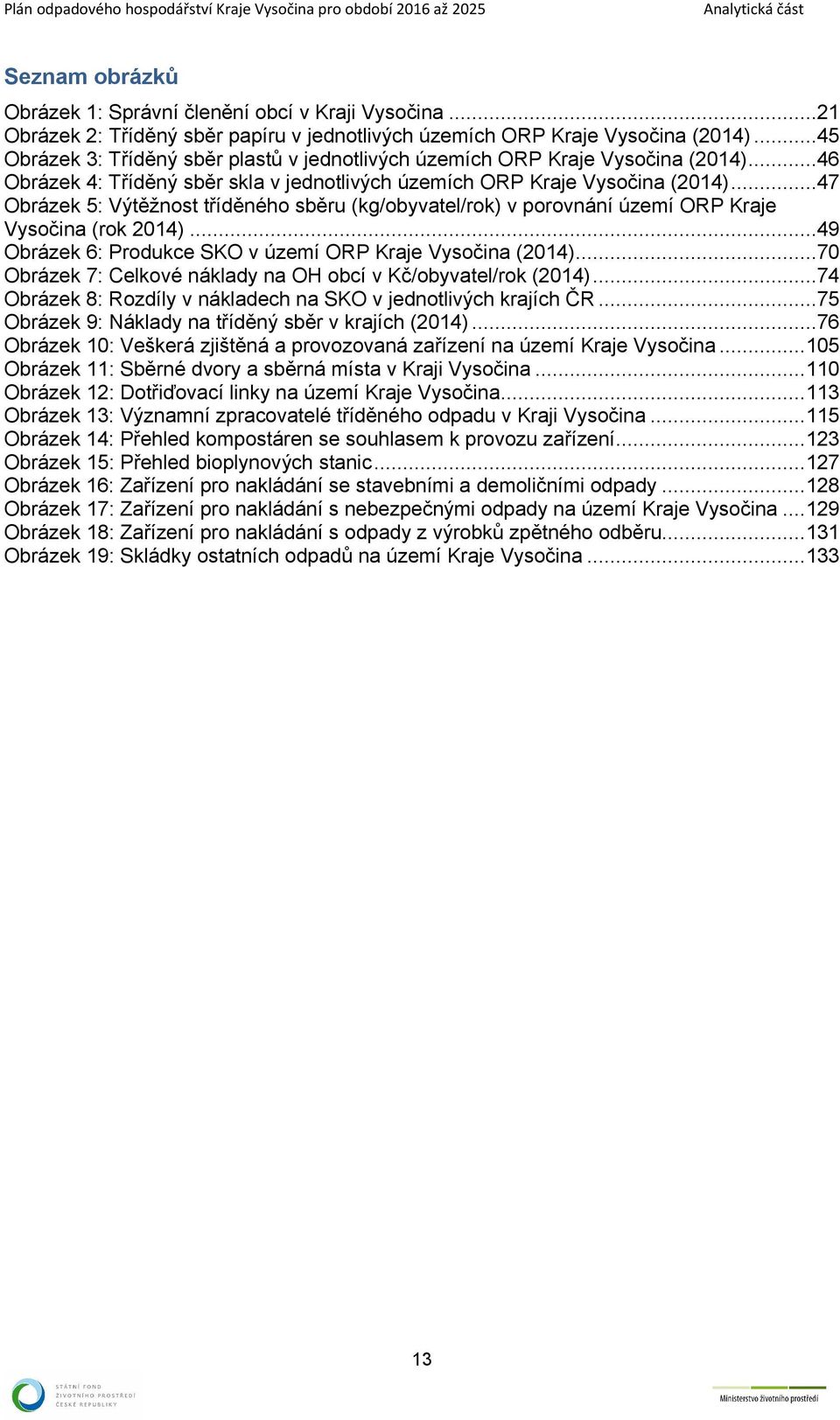 ..47 Obrázek 5: Výtěžnost tříděného sběru (kg/obyvatel/rok) v porovnání území ORP Kraje Vysočina (rok 24)...49 Obrázek 6: Produkce SKO v území ORP Kraje Vysočina (24).