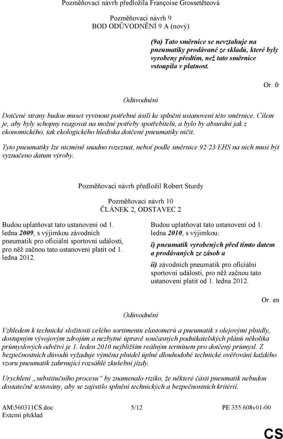 Cílem je, aby byly schopny reagovat na možné potřeby spotřebitelů, a bylo by absurdní jak z ekonomického, tak ekologického hlediska dotčené pneumatiky ničit. Or.