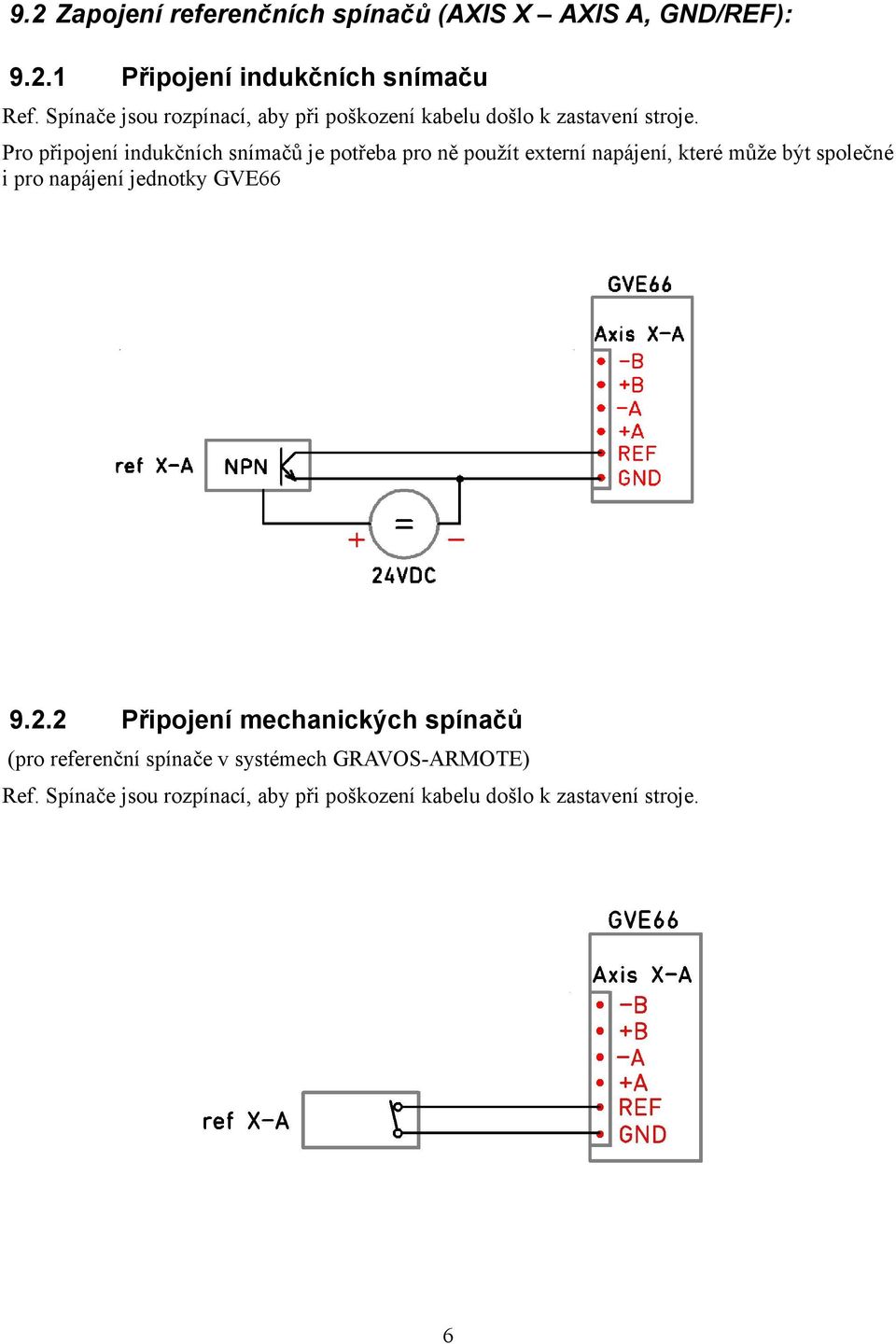 Pro připojení indukčních snímačů je potřeba pro ně použít externí napájení, které může být společné i pro napájení