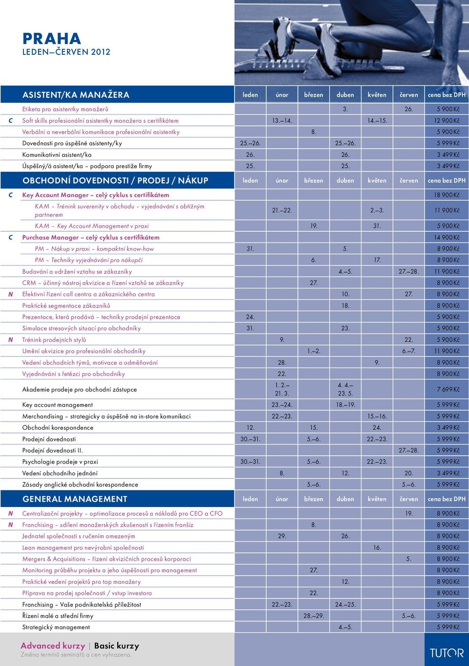 25. 3 499 Kč OBCHOdNÍ dovednosti / PROdej / NáKUP leden únor březen duben květen červen cena bez dph C Key Account Manager celý cyklus s certifi kátem 18 900 Kč KAM Trénink suverenity v obchodu