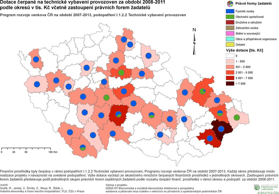 Kč] 1-5 51-2 2 1-5 5 1-7 5 > 7 5 Finanční prostředky byly čerpány v rámci podopatření I.1.2.2 Technické vybavení provozoven, Programu rozvoje venkova ČR na období 27-213.