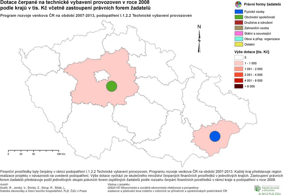 Kč] 1-1 1 1-2 2 1-4 4 1-8 > 8 Finanční prostředky byly čerpány v rámci podopatření I.1.2.2 Technické vybavení provozoven, Programu rozvoje venkova ČR na období 27-213.