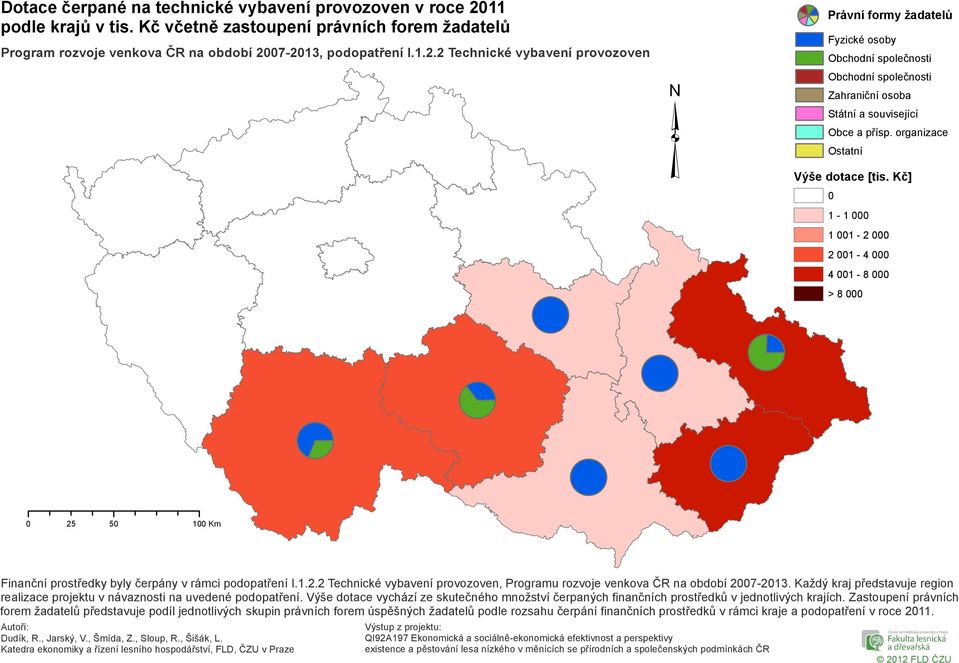 Kč] 1-1 1 1-2 2 1-4 4 1-8 > 8 Finanční prostředky byly čerpány v rámci podopatření I.1.2.2 Technické vybavení provozoven, Programu rozvoje venkova ČR na období 27-213.