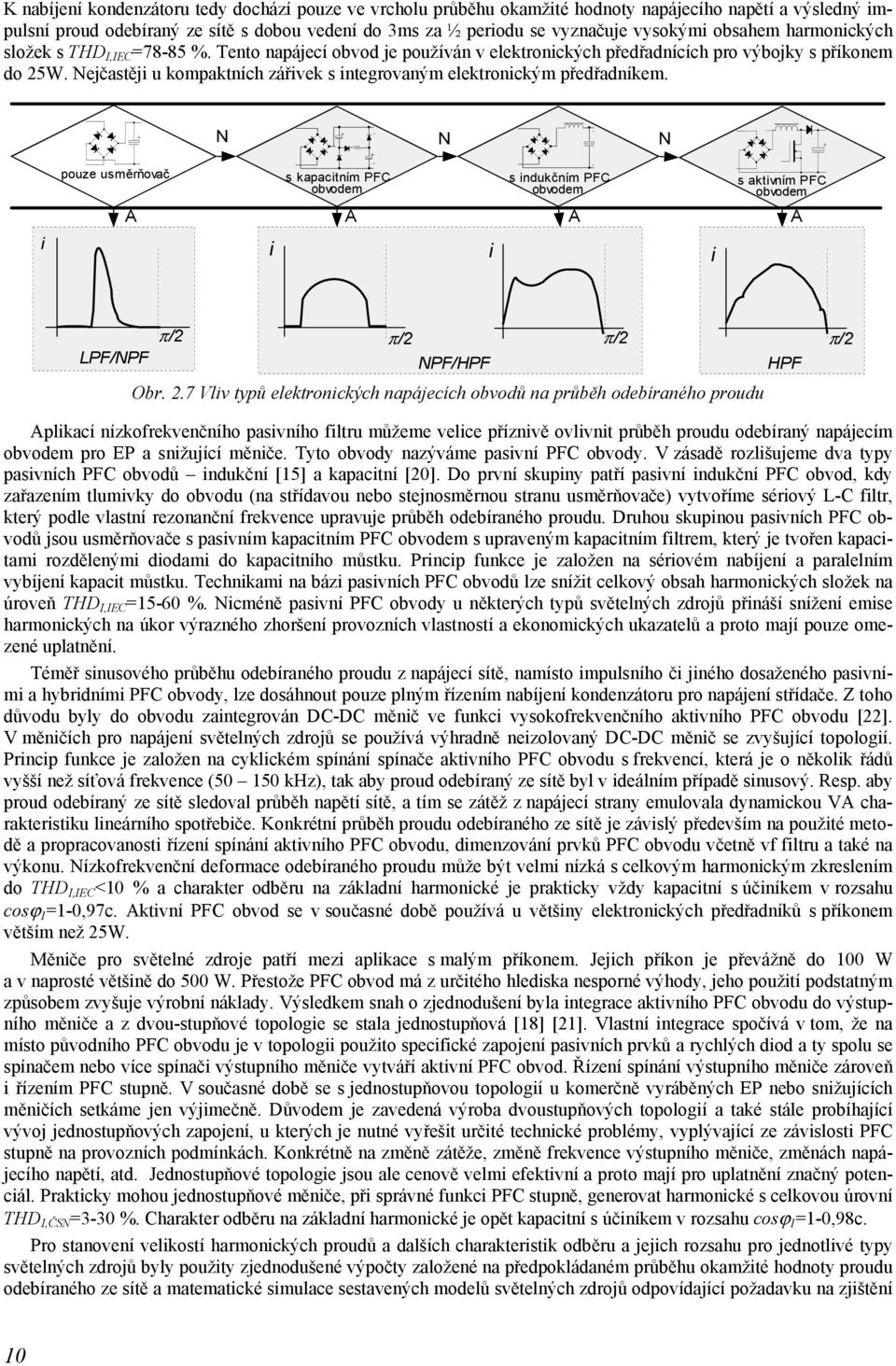 + + pouze usměrňovač s kapacitím PFC obvodem - s idukčím PFC obvodem - s aktivím PFC obvodem i i i i π/ π/ π/ π/ LPF/PF PF/HPF HPF Obr.