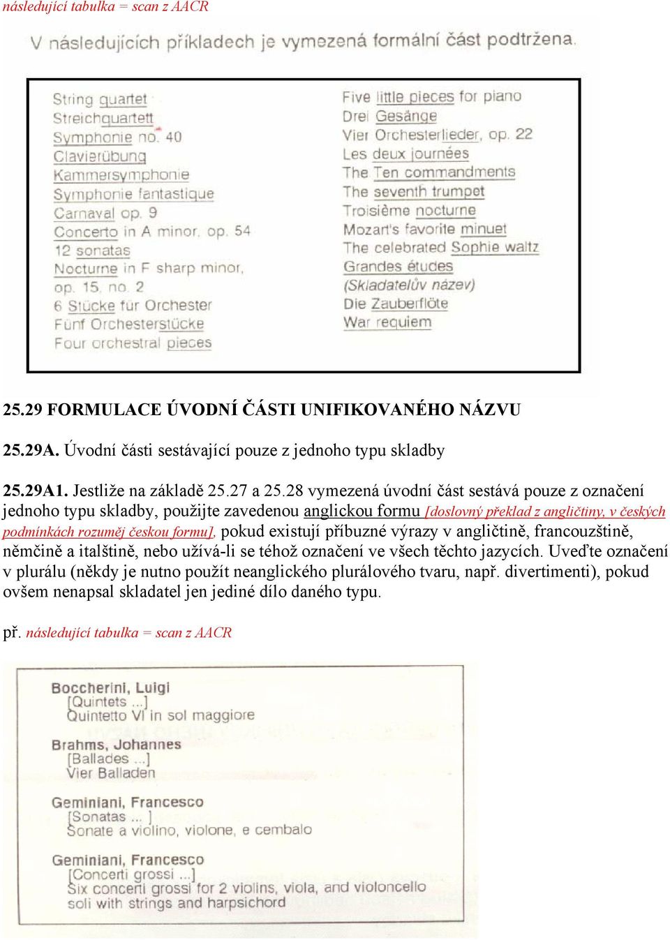 28 vymezená úvodní část sestává pouze z označení jednoho typu skladby, použijte zavedenou anglickou formu [doslovný překlad z angličtiny, v českých podmínkách