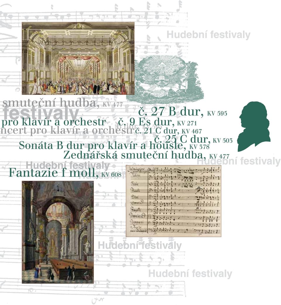 dur, 9 Es dur, KV 271 KV 595 ncert pro klavír a orchestrã. 21 C dur, KV 467 ã.