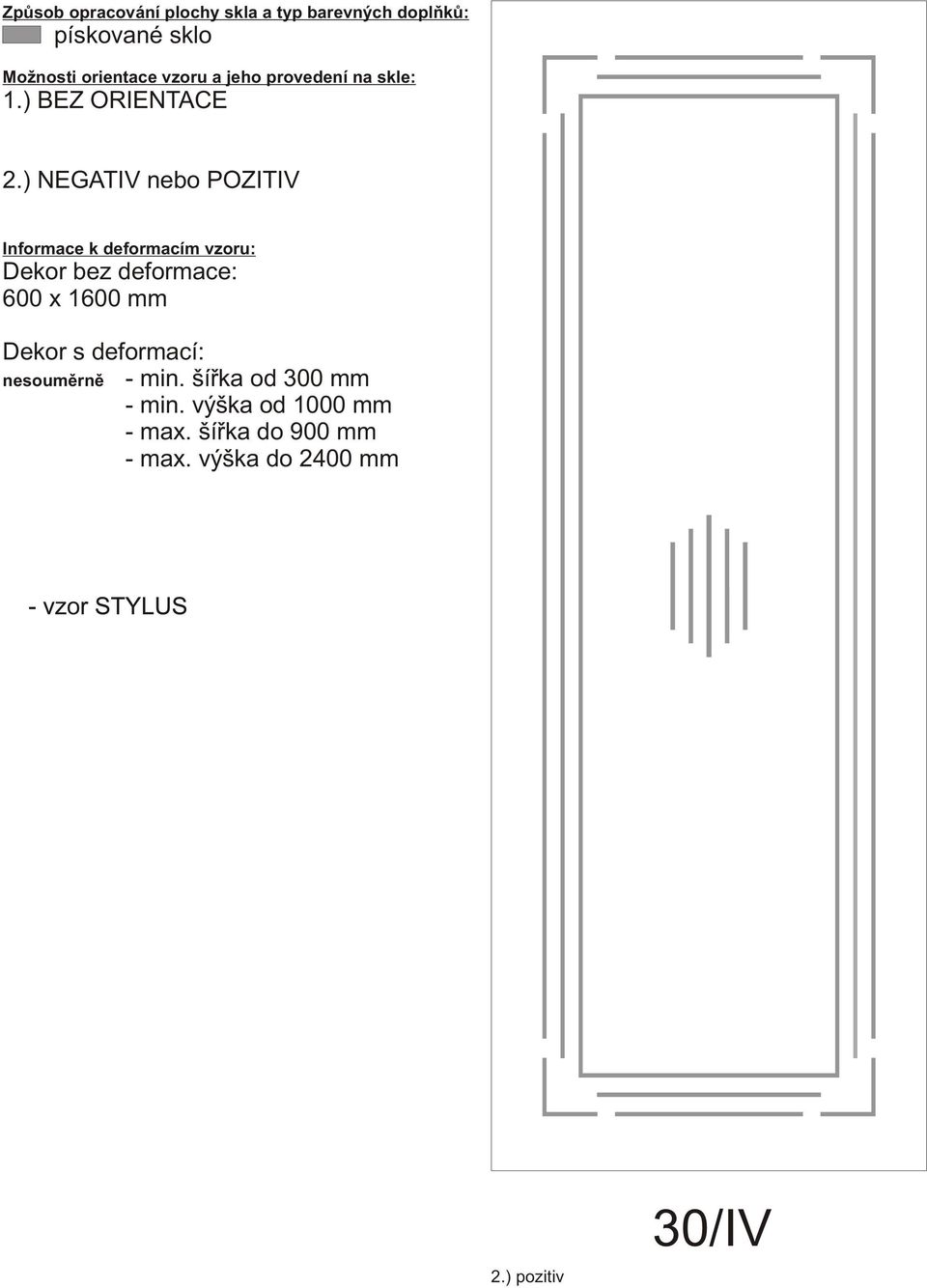 x 1600 mm nesouměrně - min.