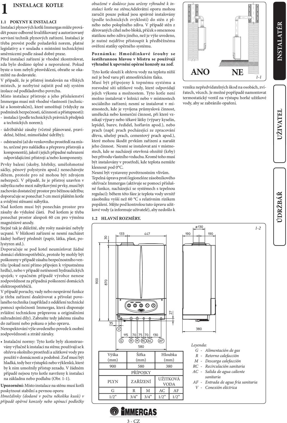 Před instalací zařízení je vhodné zkontrolovat, zda bylo dodáno úplné a neporušené. Pokud byste o tom nebyli přesvědčeni, obraťte se okamžitě na dodavatele.