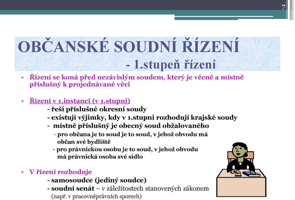 stupni rozhodují krajské soudy - místně příslušný je obecný soud obžalovaného - pro občana je to soud je to soud, v jehož obvodu má občan své