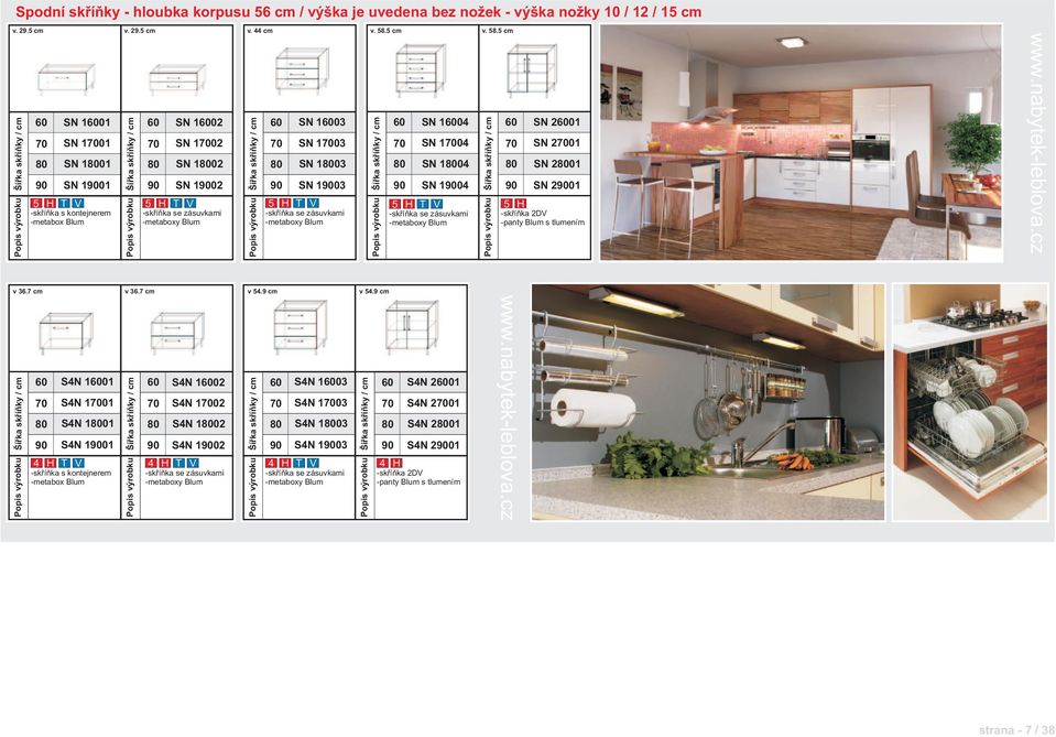 5 Šíøka skøíòky / SN 101 SN 101 SN 101 SN 101 5 H T V -skøíòka s kontejnerem Šíøka skøíòky / SN 102 SN 102 SN 102 SN 102 5 H T V -skøíòka se zásuvkami Šíøka skøíòky / SN 103 SN 103 SN 103 SN 103 5 H