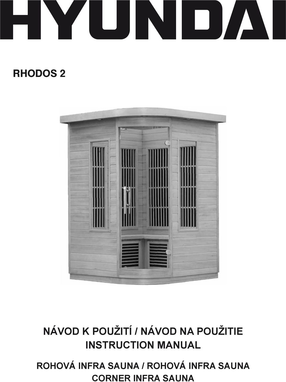 MANUAL Rohová infra sauna /