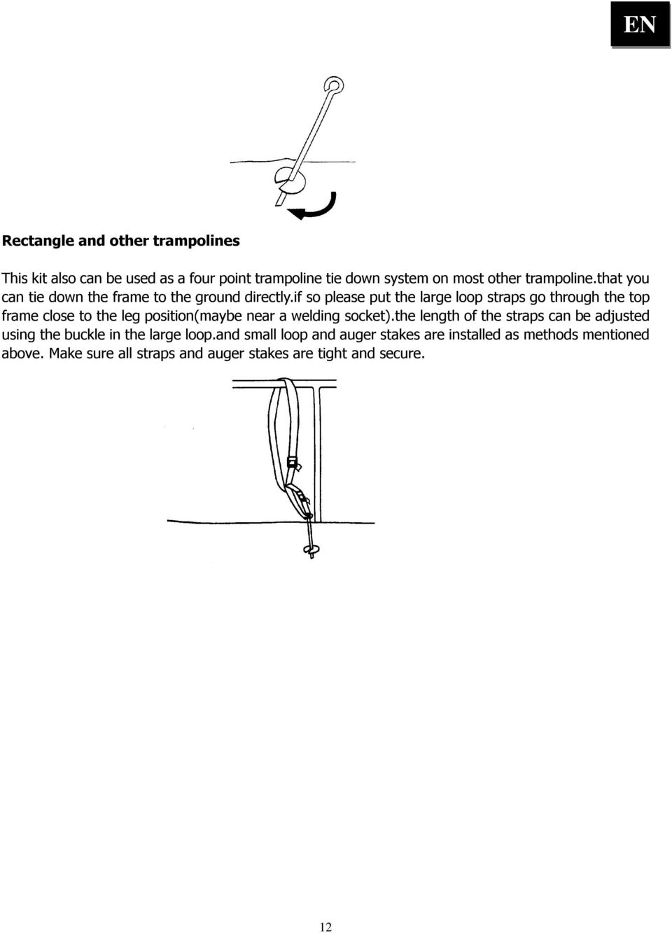 if so please put the large loop straps go through the top frame close to the leg position(maybe near a welding socket).