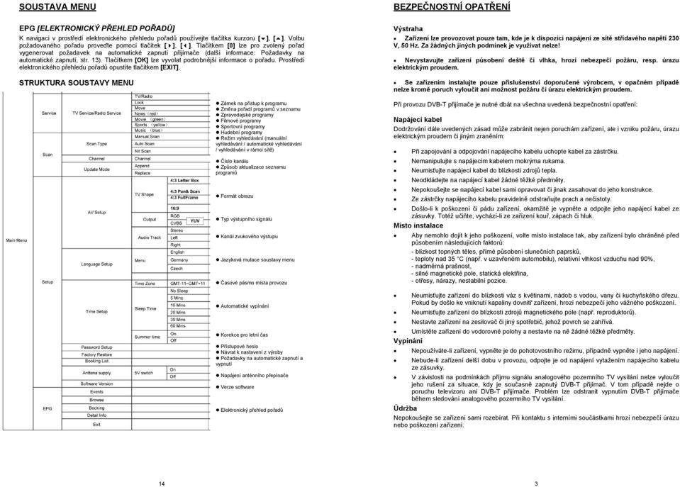 Tlačítkem [0] lze pro zvolený pořad vygenerovat požadavek na automatické zapnutí přijímače (další informace: Požadavky na automatické zapnutí, str. 13).