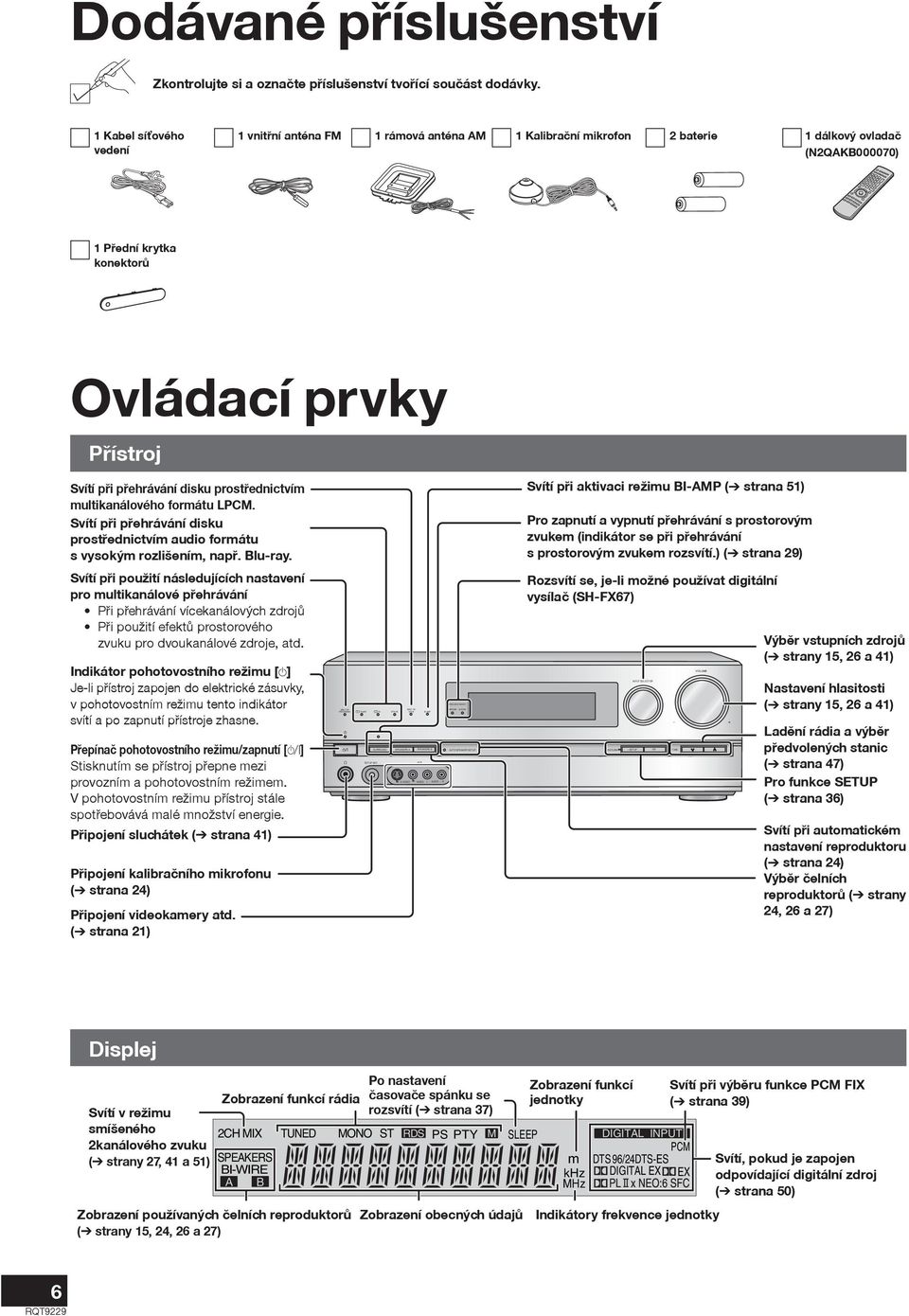 disku prostøednictvím multikanálového formátu PCM. Svítí pøi pøehrávání disku prostøednictvím audio formátu s vysokým rozlišením, napø. Blu-ray.