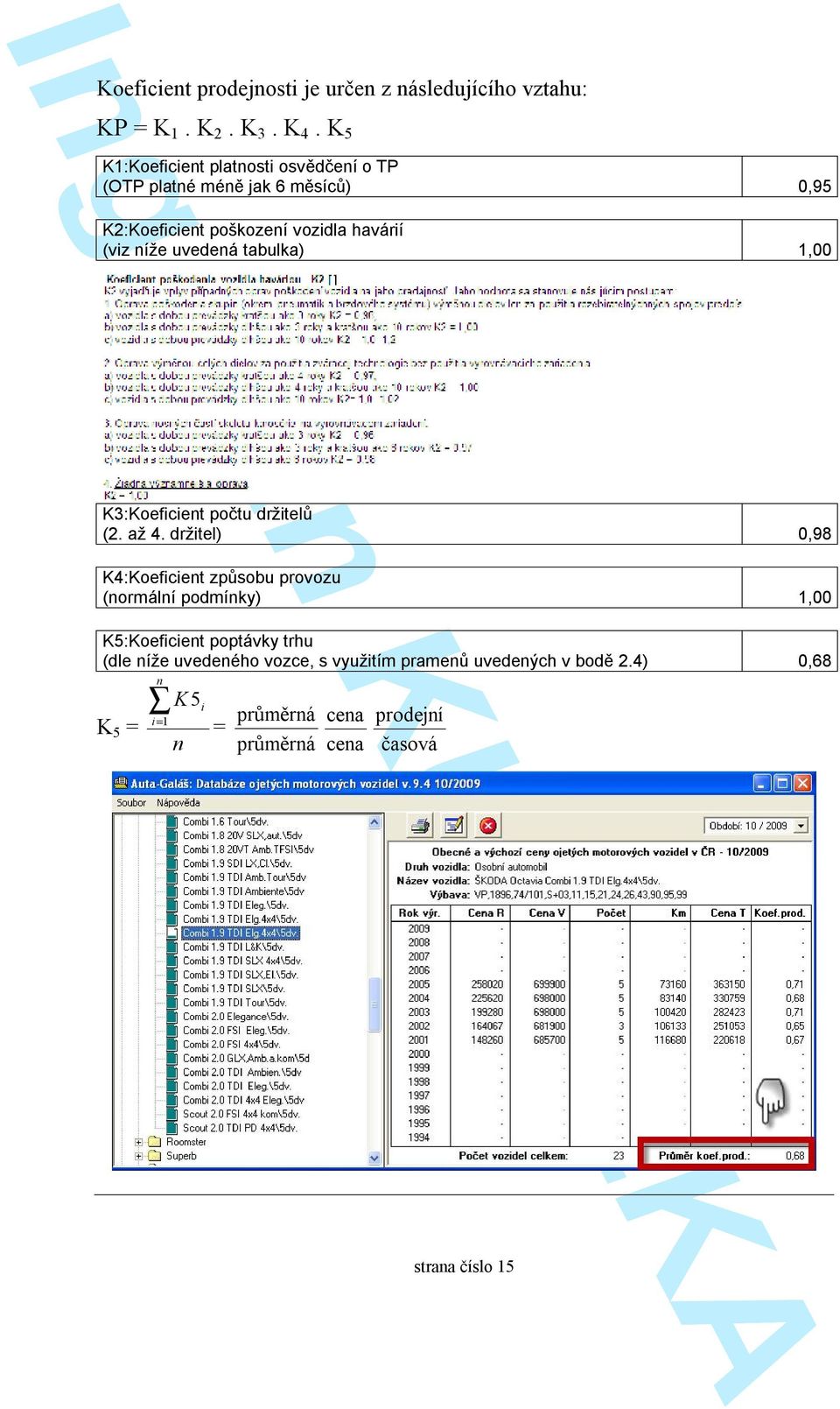 uvedená tabulka) 1,00 K3:Koeficient počtu držitelů (2. až 4.