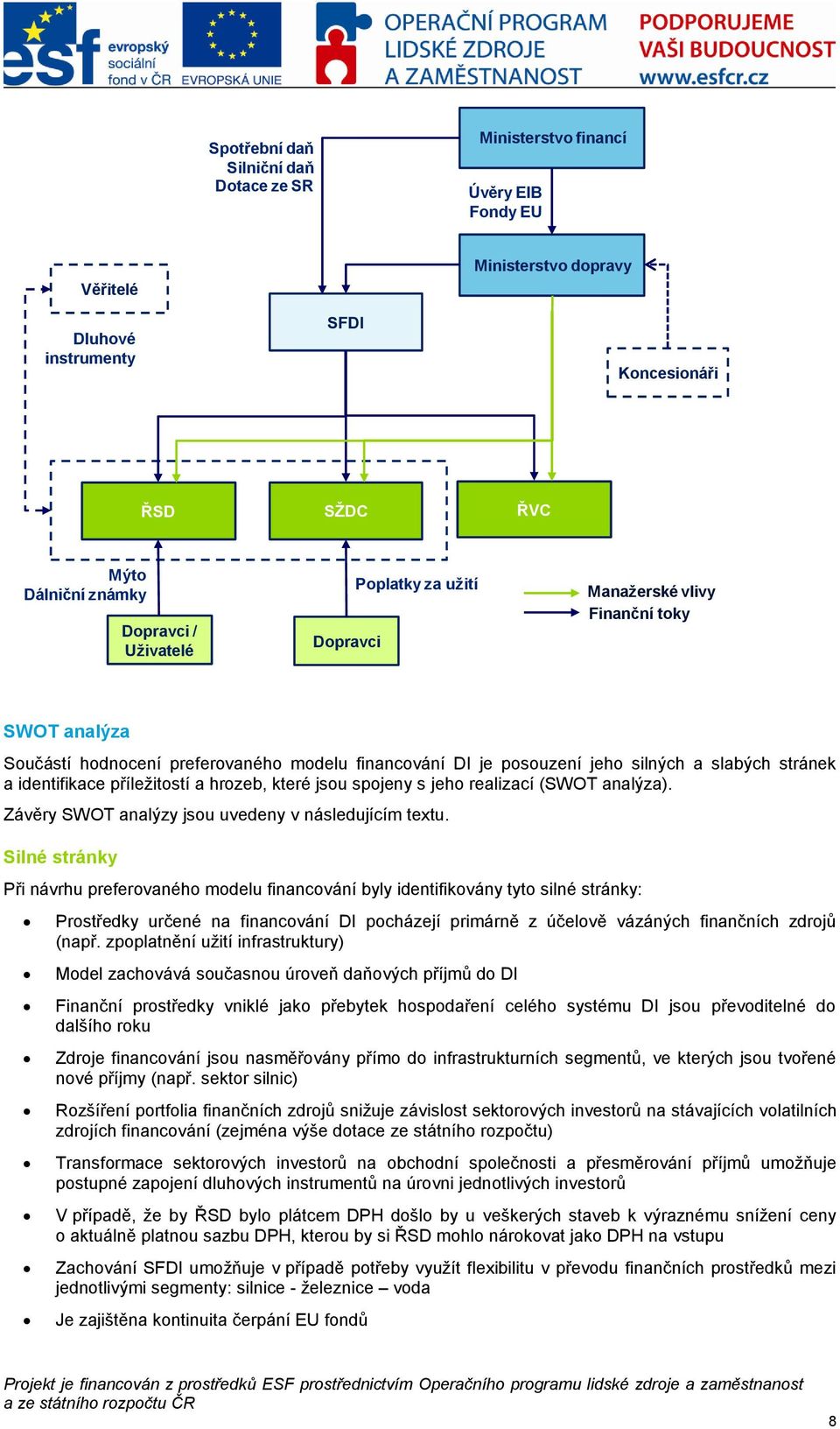 příleţitostí a hrozeb, které jsou spojeny s jeho realizací (SWOT analýza). Závěry SWOT analýzy jsou uvedeny v následujícím textu.