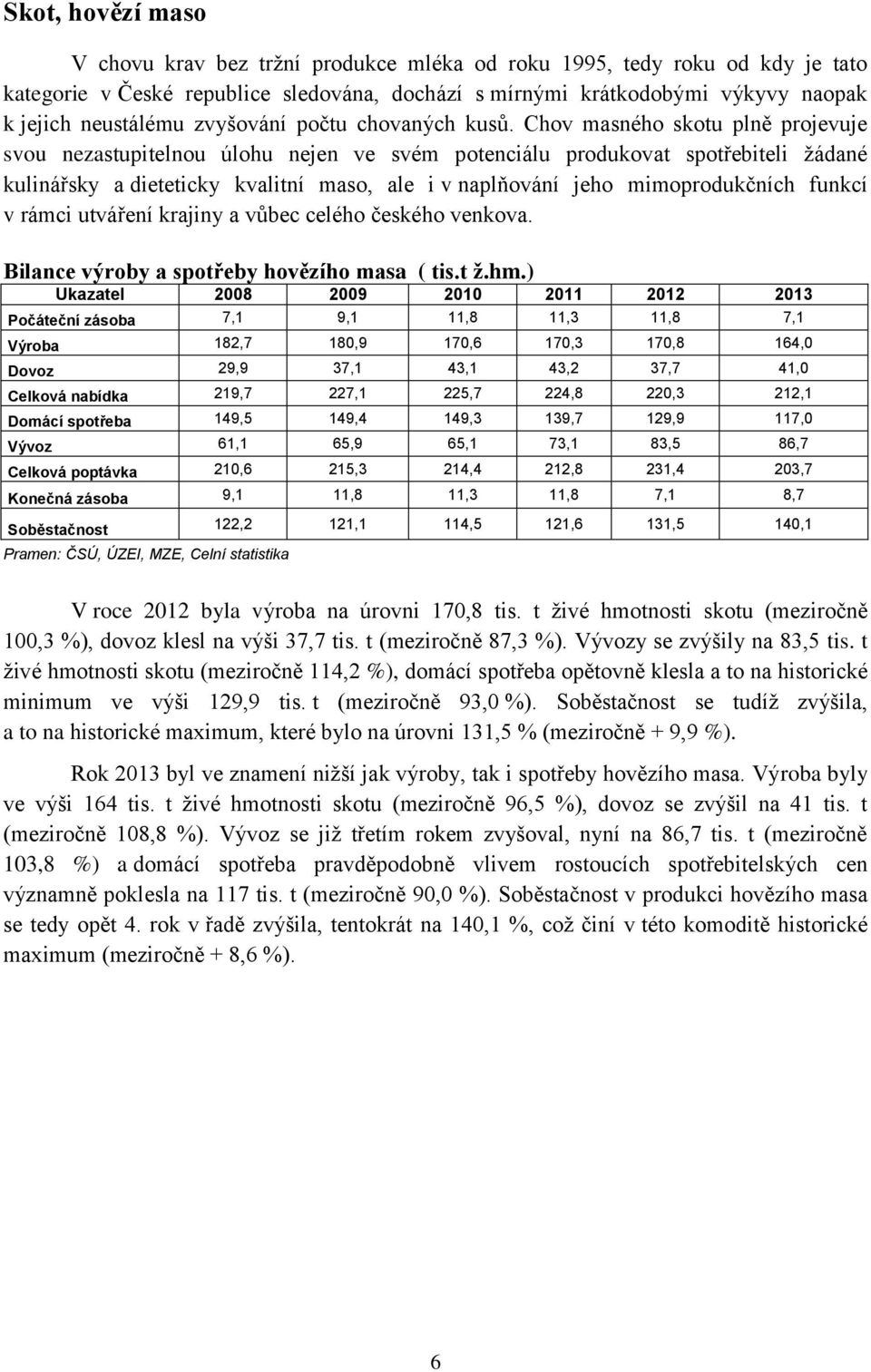 Chov masného skotu plně projevuje svou nezastupitelnou úlohu nejen ve svém potenciálu produkovat spotřebiteli žádané kulinářsky a dieteticky kvalitní maso, ale i v naplňování jeho mimoprodukčních