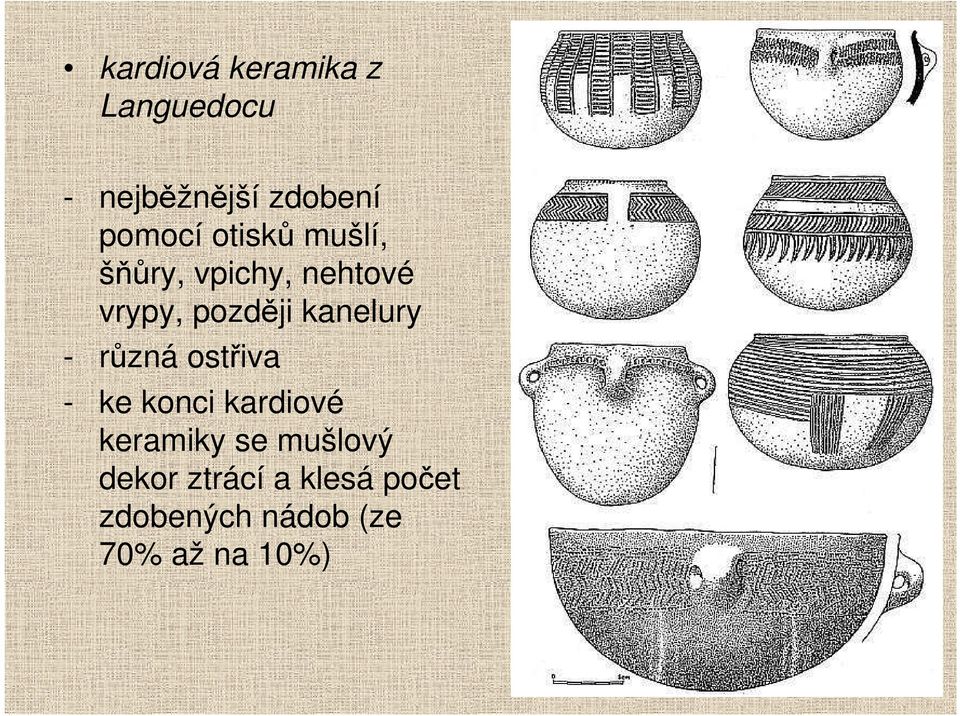 kanelury - různá ostřiva - ke konci kardiové keramiky se