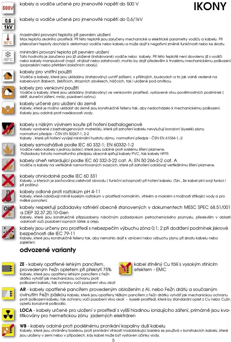 Při překročení teploty dochází k deformaci vodiče nebo kabelu a může dojít k negativní změně funkčnosti nebo ke zkratu.