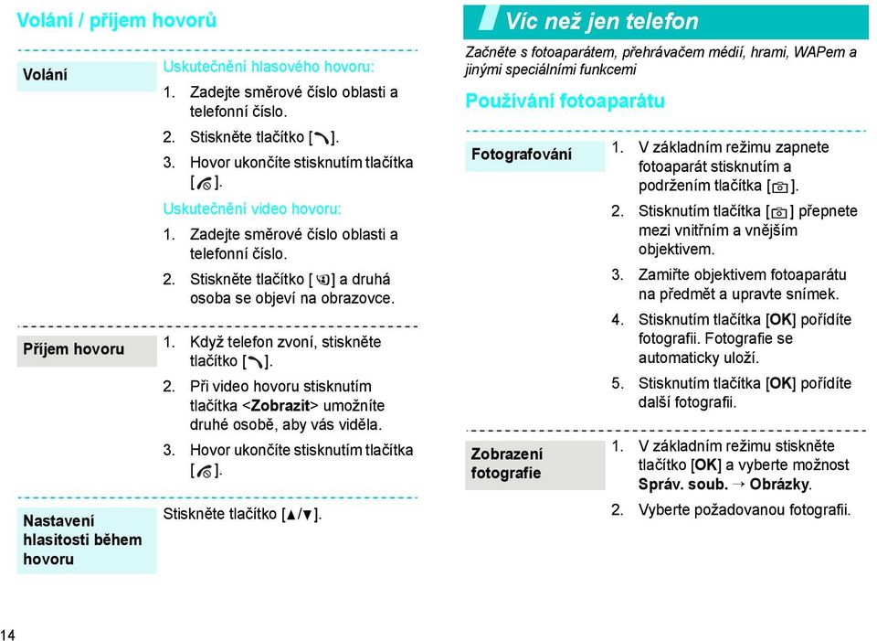 2. Při video hovoru stisknutím tlačítka <Zobrazit> umožníte druhé osobě, aby vás viděla. 3. Hovor ukončíte stisknutím tlačítka [ ]. Stiskněte tlačítko [ / ].