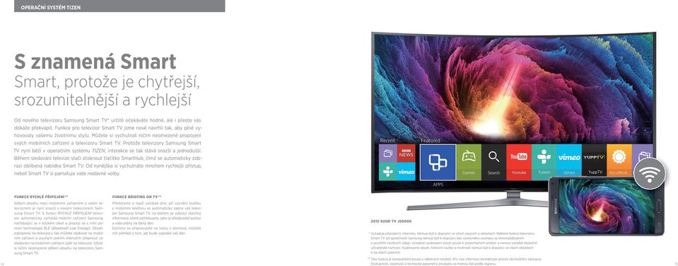 Protože televizory Samsung Smart TV nyní běží v operačním systému TIZEN, interakce se tak stává snazší a jednodušší.
