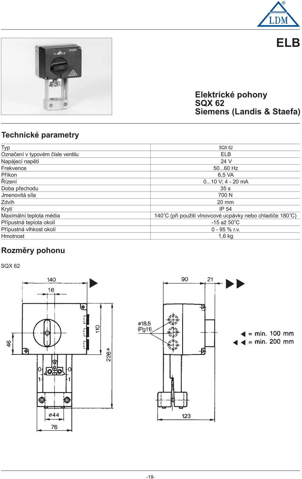 Pøípustná teplta klí Pøípustná vlhkst klí Hmtnst SQX 62 ELB 24 V 50...60 Hz 6,5 VA 0.