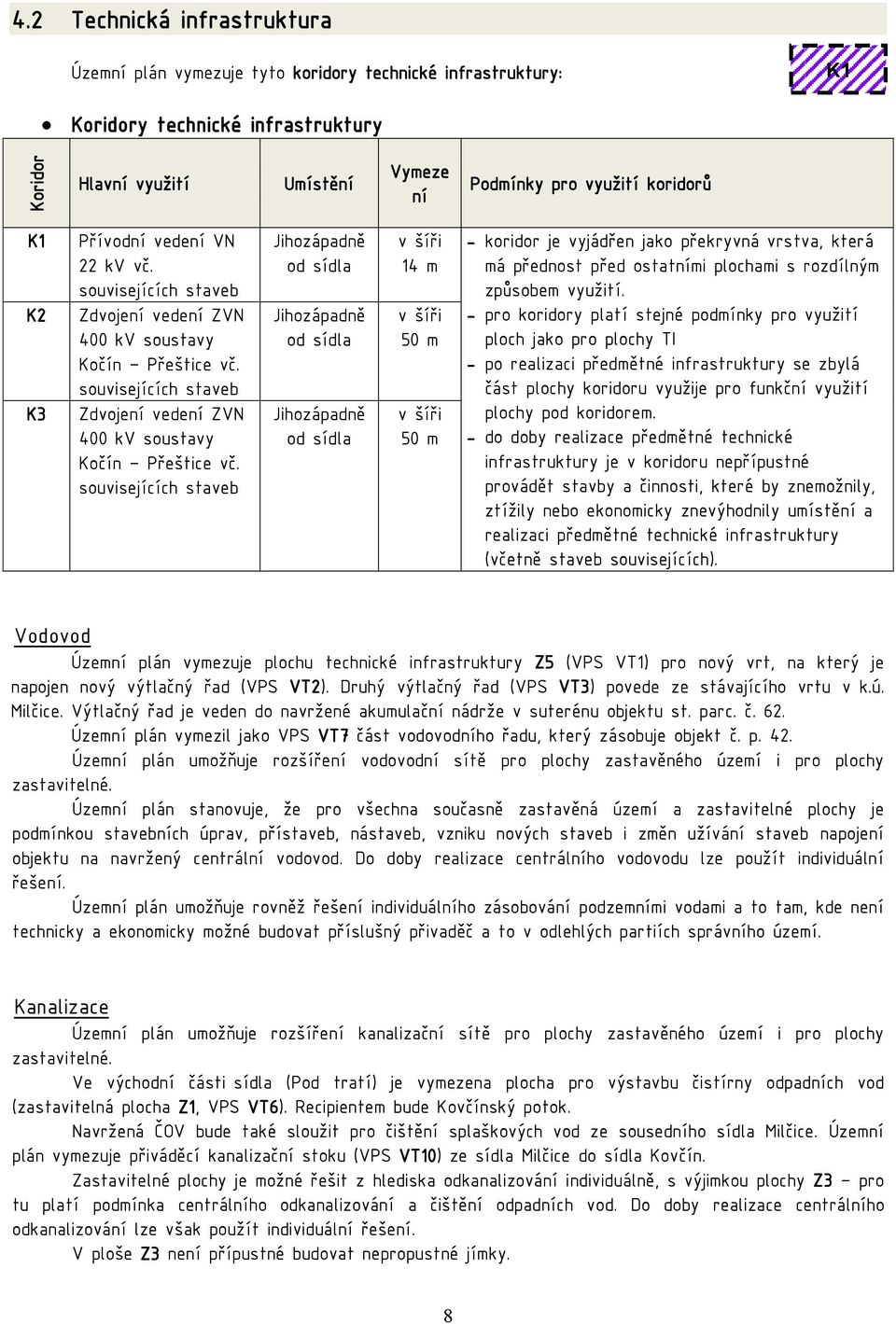 Přívodní vedení VN 22 kv vč. souvisejících staveb Zdvojení vedení ZVN 400 kv soustavy Kočín Přeštice vč.