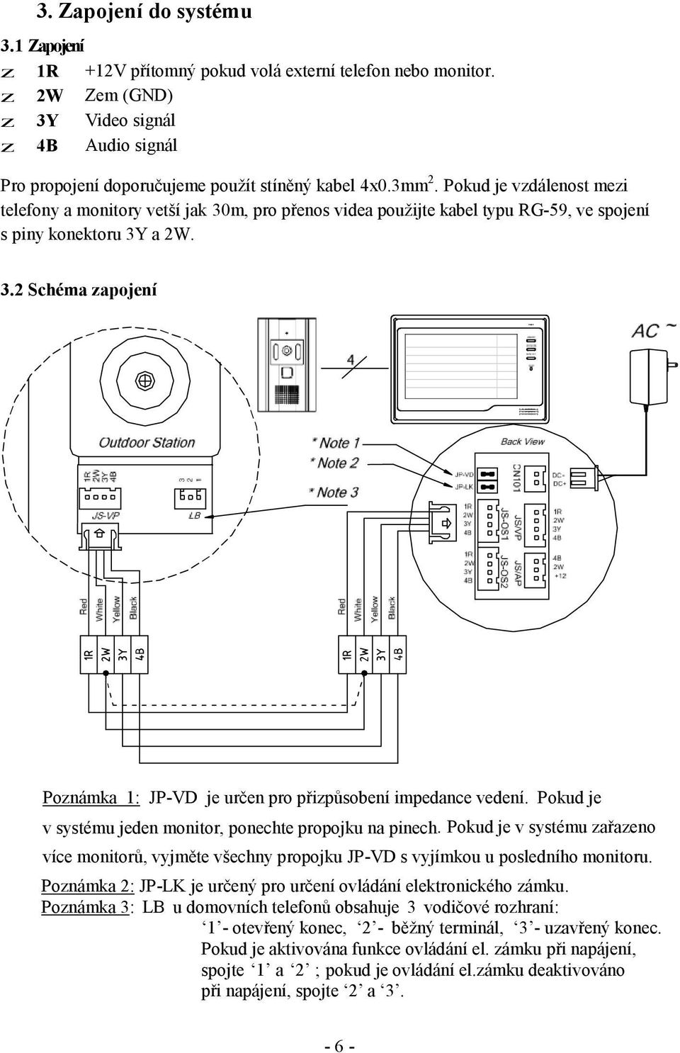 Pokud je v systému jeden monitor, ponechte propojku na pinech. Pokud je v systému zařazeno více monitorů, vyjměte všechny propojku JP-VD s vyjímkou u posledního monitoru.