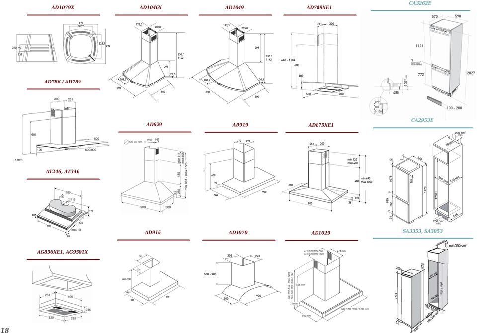 600 460 min 690 max 1050 504 900 900 36 110 177 AD916 AD1070 AD1029 SA3353, SA3053 AG856XE1, AG9501X 303 305 273 271 mm (600/700) 331 mm