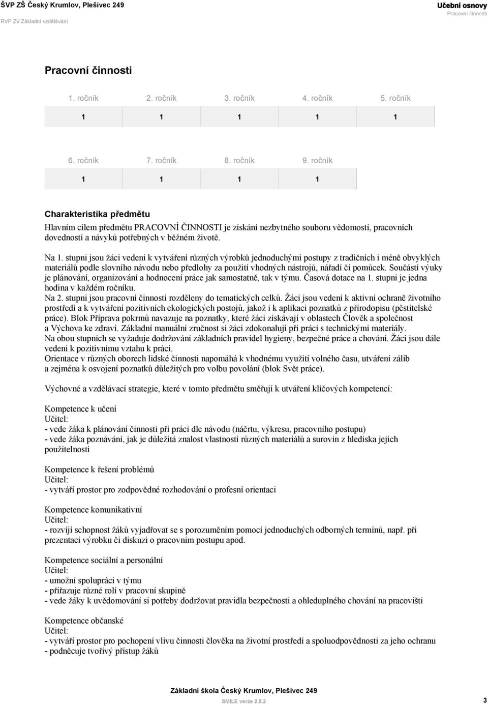 stupni jsou žáci vedeni k vytváření různých výrobků jednoduchými postupy z tradičních i méně obvyklých materiálů podle slovního návodu nebo předlohy za použití vhodných nástrojů, nářadí či pomůcek.