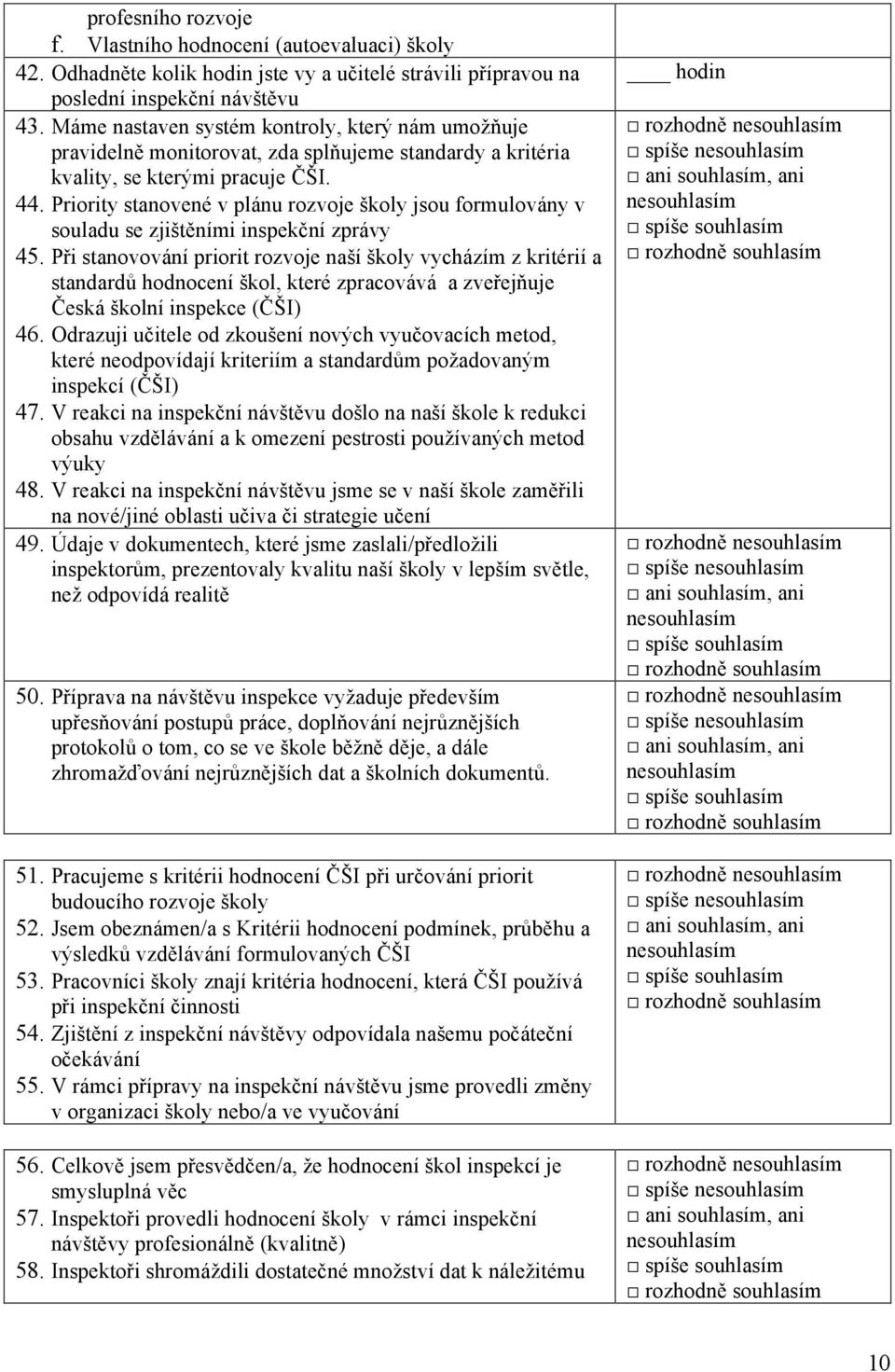 Priority stanovené v plánu rozvoje školy jsou formulovány v souladu se zjištěními inspekční zprávy 45.