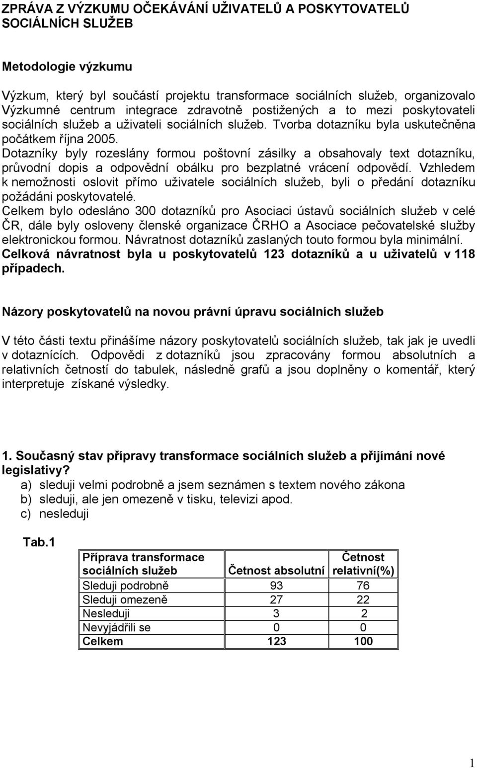 Dotazníky byly rozeslány formou poštovní zásilky a obsahovaly text dotazníku, průvodní dopis a odpovědní obálku pro bezplatné vrácení odpovědí.