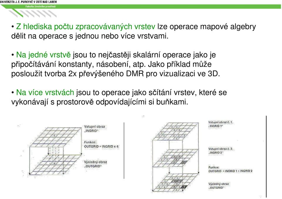 Na jedné vrstvě jsou to nejčastěji skalární operace jako je připočítávání konstanty, násobení, atp.