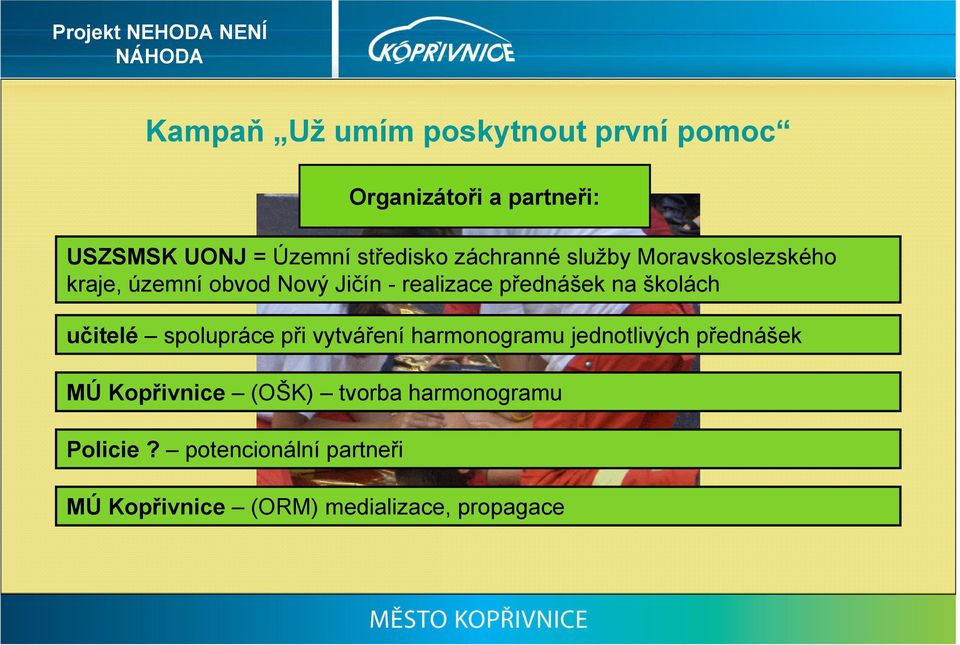 školách učitelé spolupráce při vytváření harmonogramu jednotlivých přednášek MÚ Kopřivnice