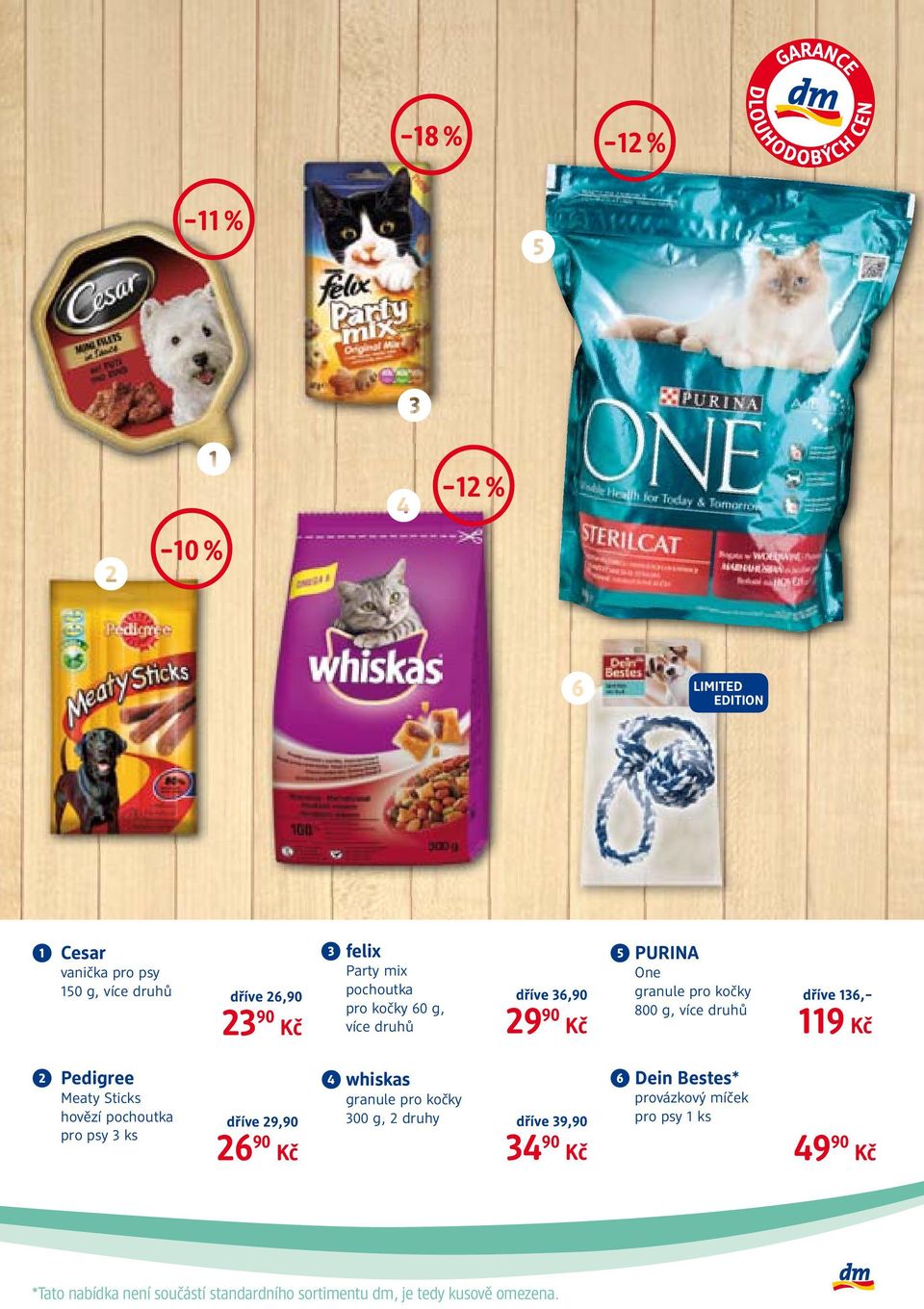 Pedigree Meaty Sticks hovězí pochoutka pro psy 3 ks dříve 29,90 26 90 ➍ whiskas granule pro kočky 300 g, 2 druhy dříve 39,90 34