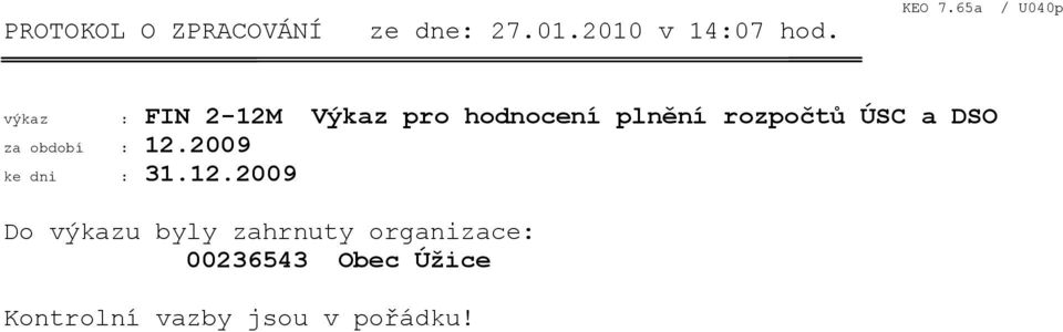 ÚSC a DSO za období : 12.