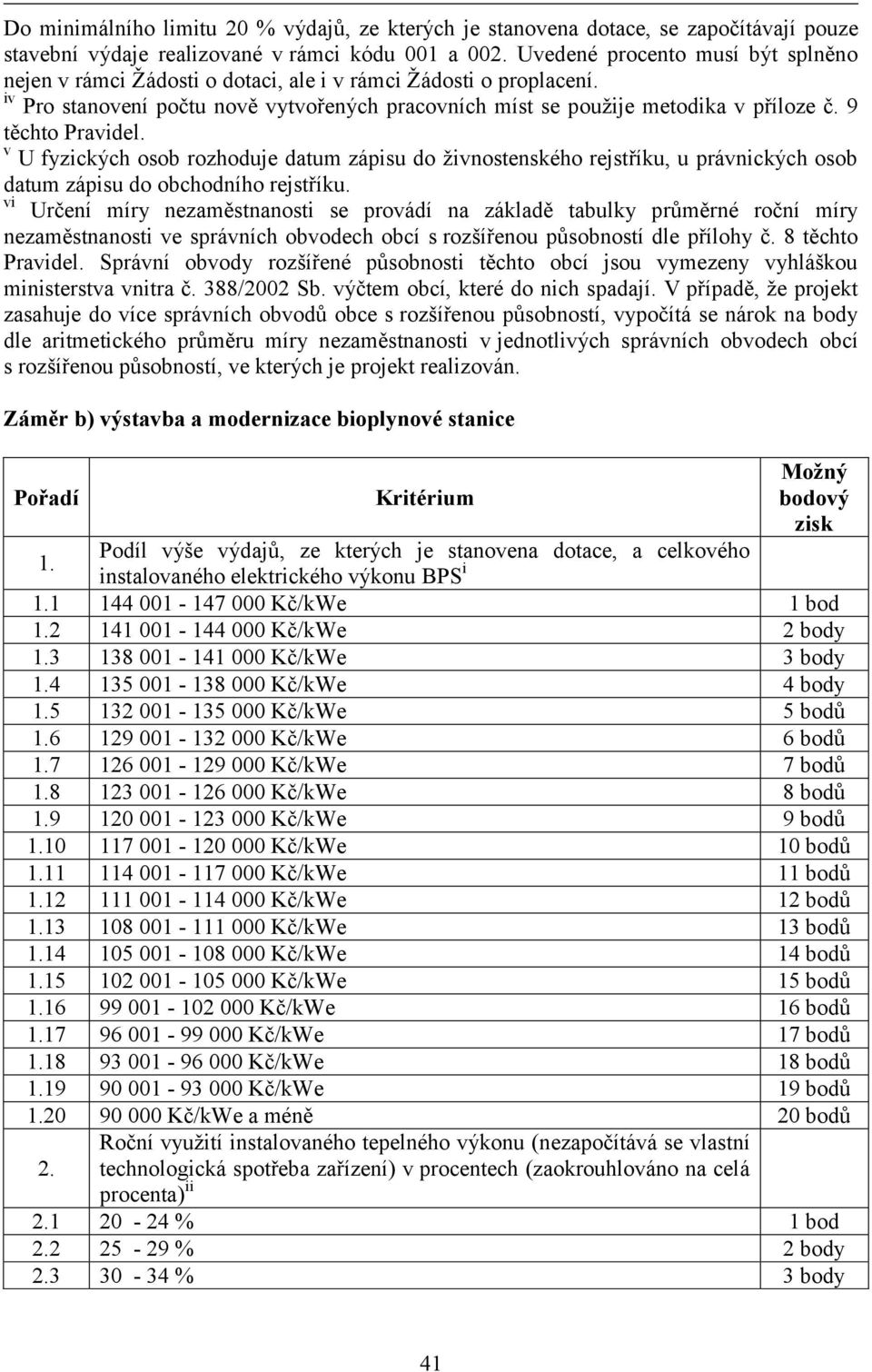 9 těchto Pravidel. v U fyzických osob rozhoduje datum zápisu do živnostenského rejstříku, u právnických osob datum zápisu do obchodního rejstříku.