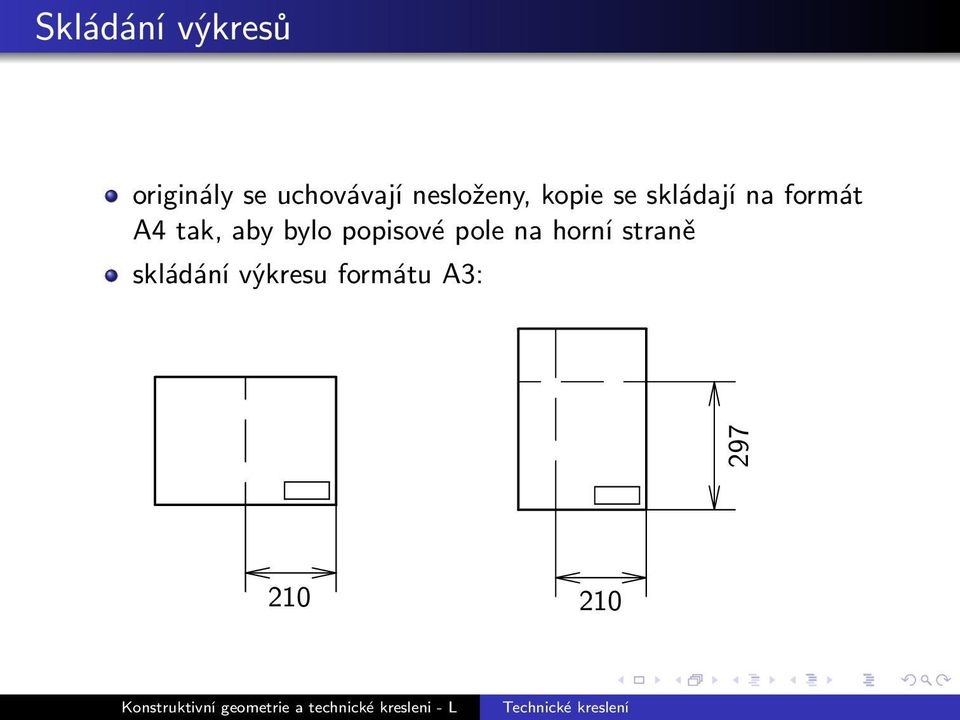 tak, aby bylo popisové pole na horní