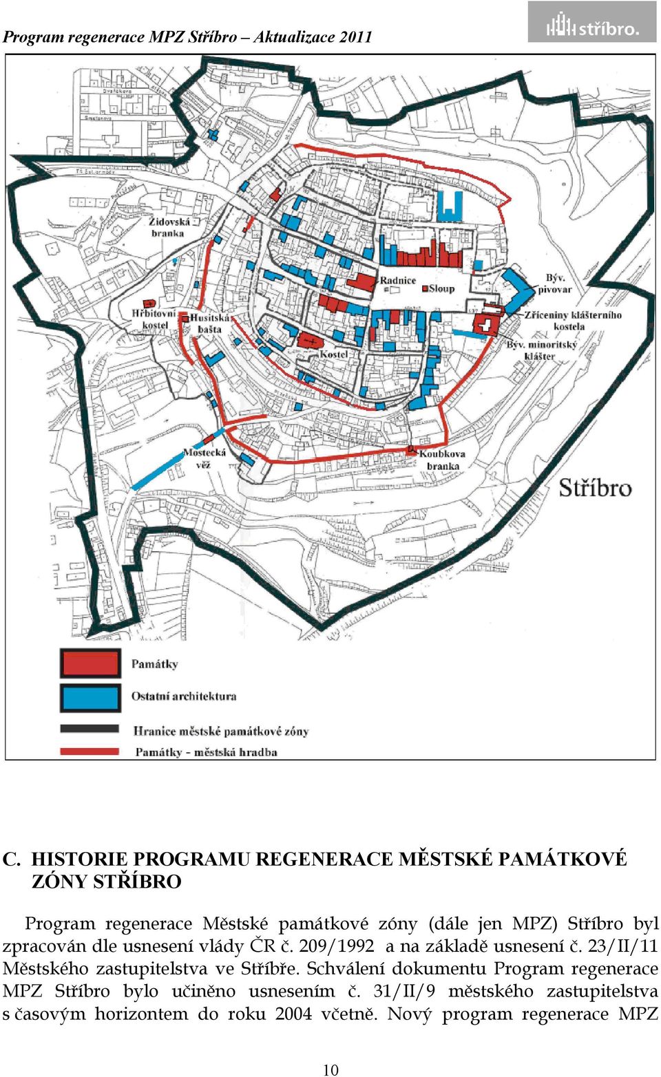 23/II/11 Městského zastupitelstva ve Stříbře.