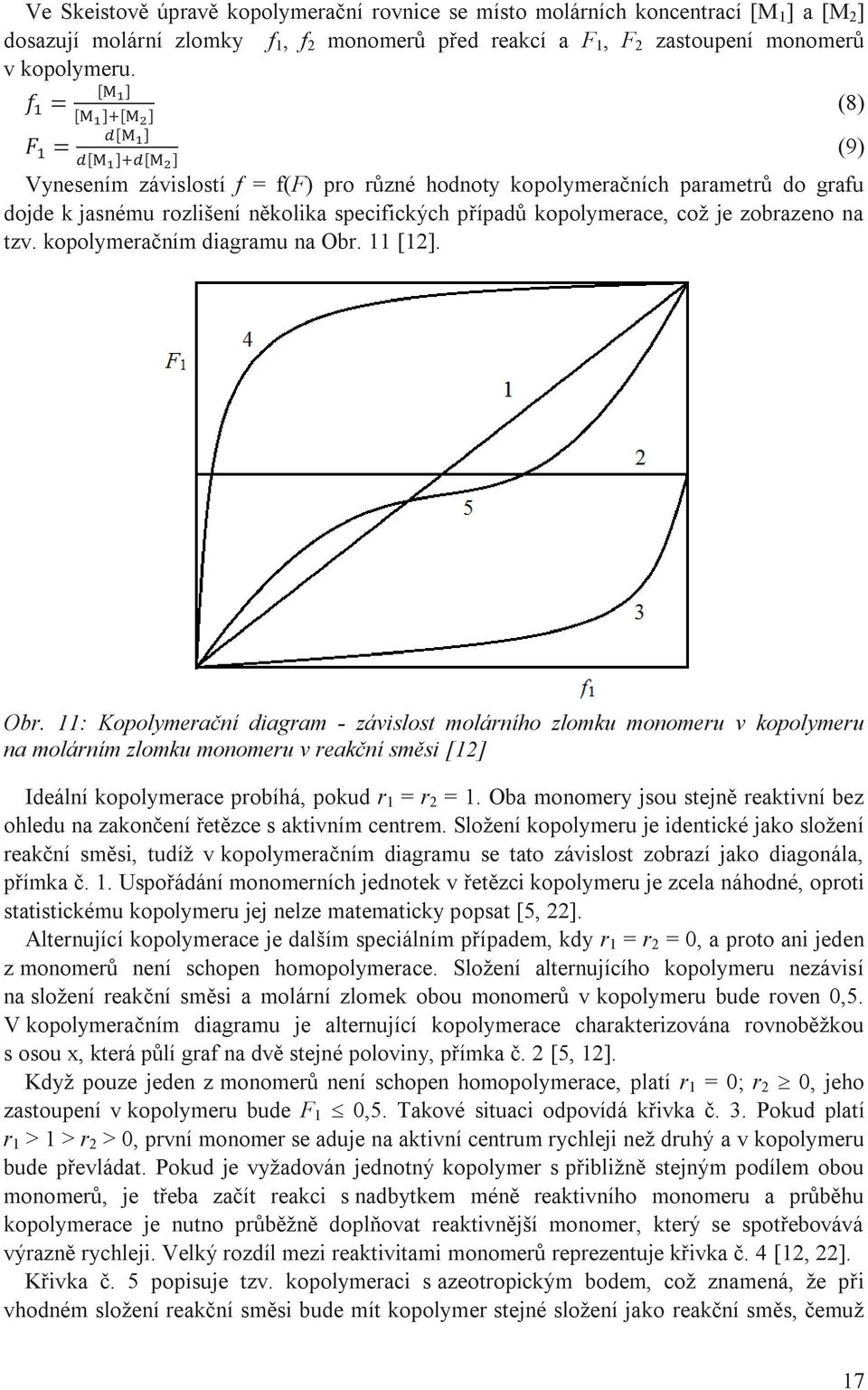 kopolymeračním diagramu na Obr. 11 [12]. (8) (9) Obr.