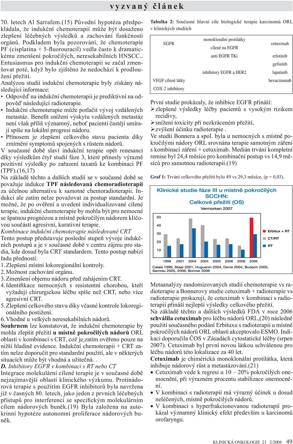 . Entusiasmus pro induk ní chemoterapii se za al zmenšovat poté, když bylo zjišt no že nedochází k prodloužení p ežití.